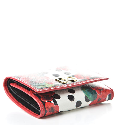 Dolce & Gabbana Dauphine Polka Dot Floral Print French Flap Wallet 4 of 7
