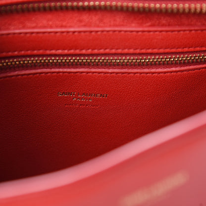 Saint Laurent Calfskin Small Monogram Cabas Lipstick Red 6 of 10