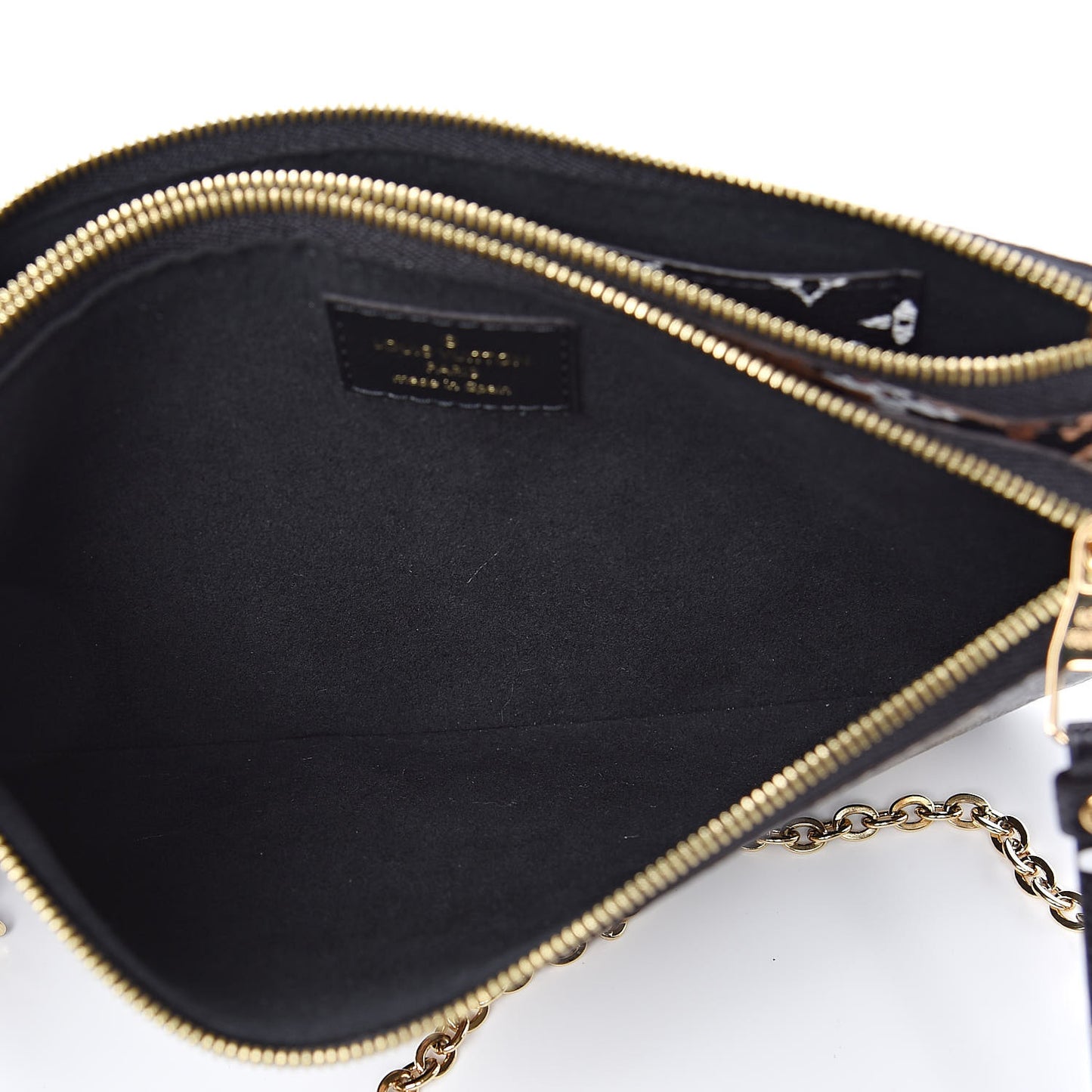 Monogram Giant Jungle Pochette Double Zip Black