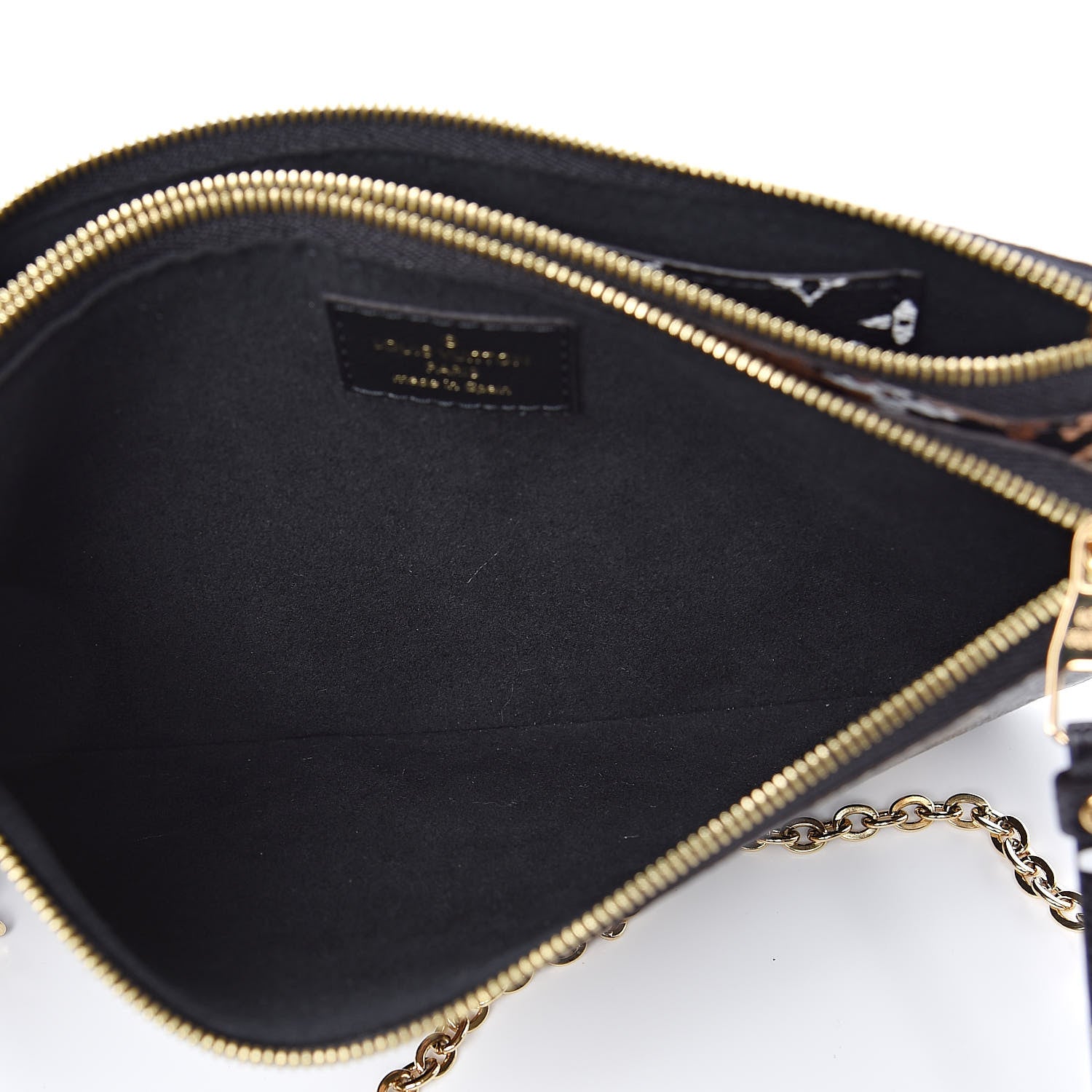 Louis Vuitton Monogram Giant Jungle Pochette Double Zip Black 6 of 9