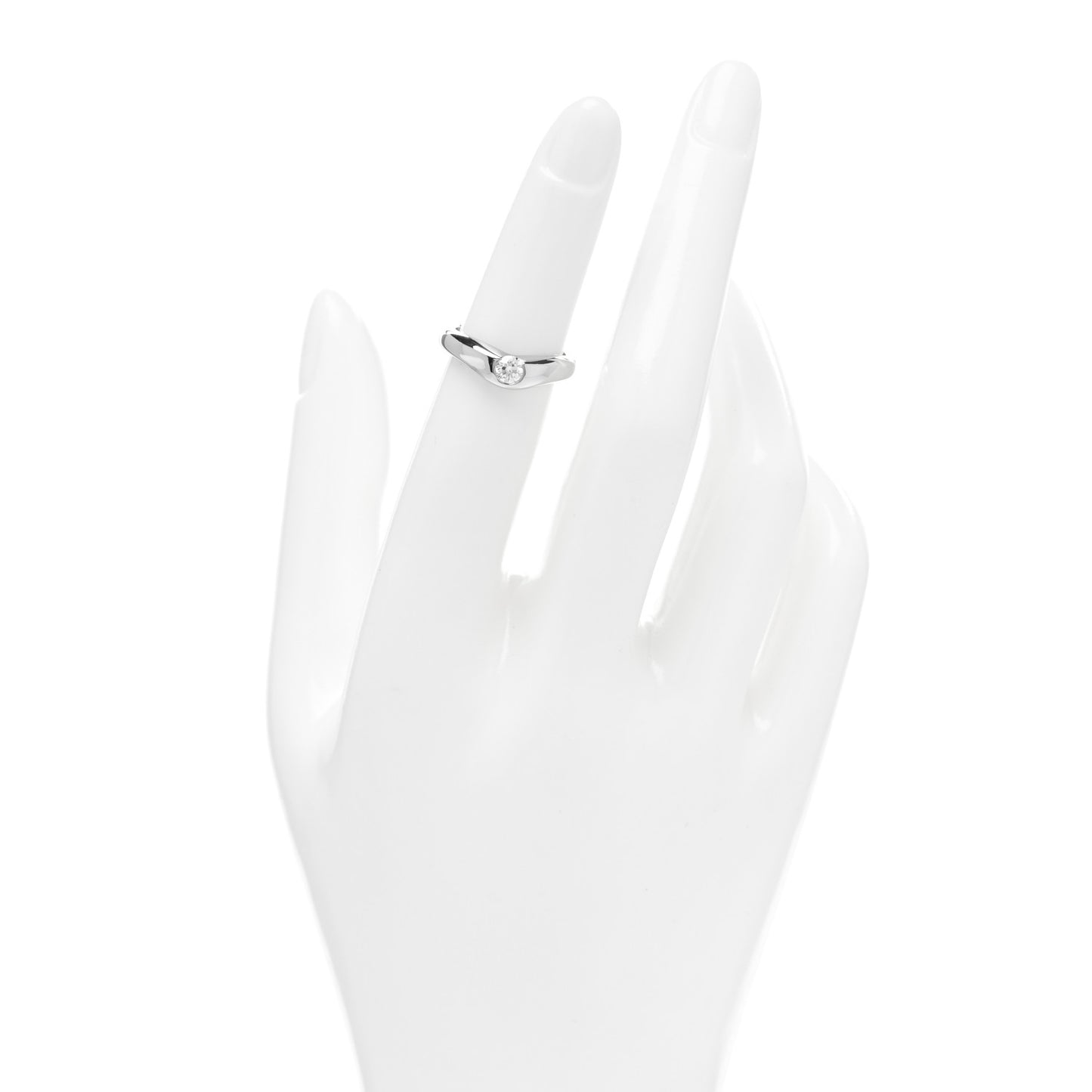 Platinum Diamond Elsa Peretti Curved Band Ring 48 4.5