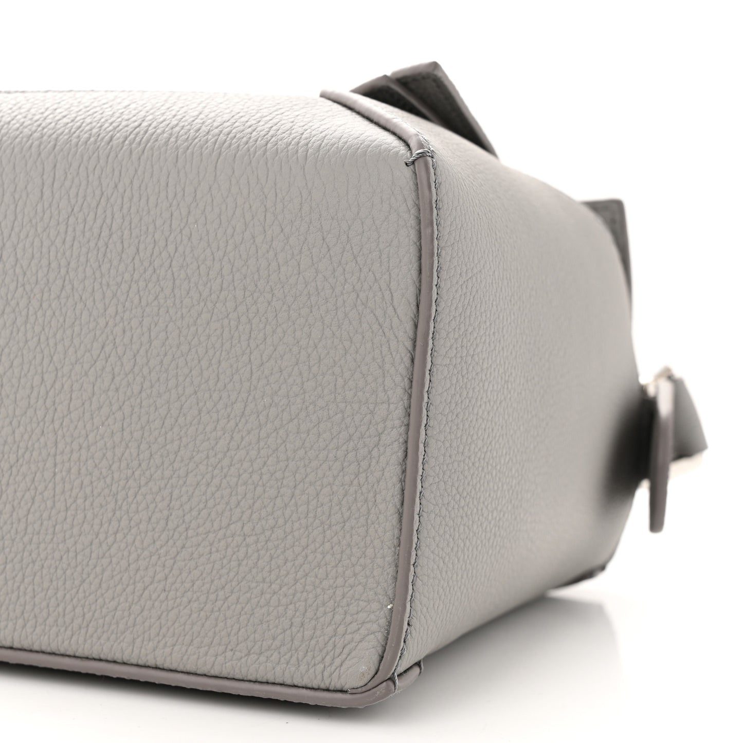 Calfskin Small Puzzle Edge Bag Pearl Grey
