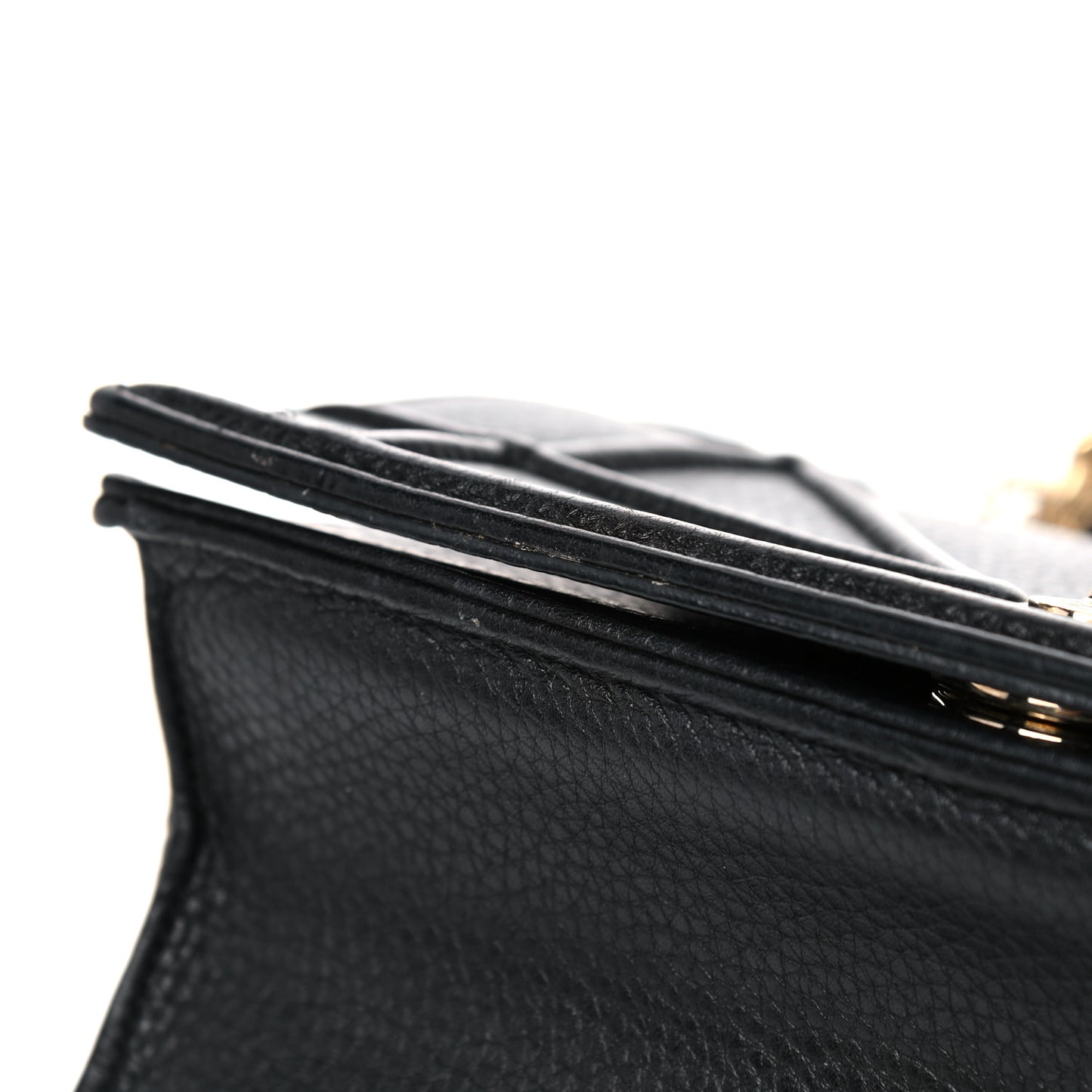 Grained Calfskin Medium Diorama Flap Bag Black