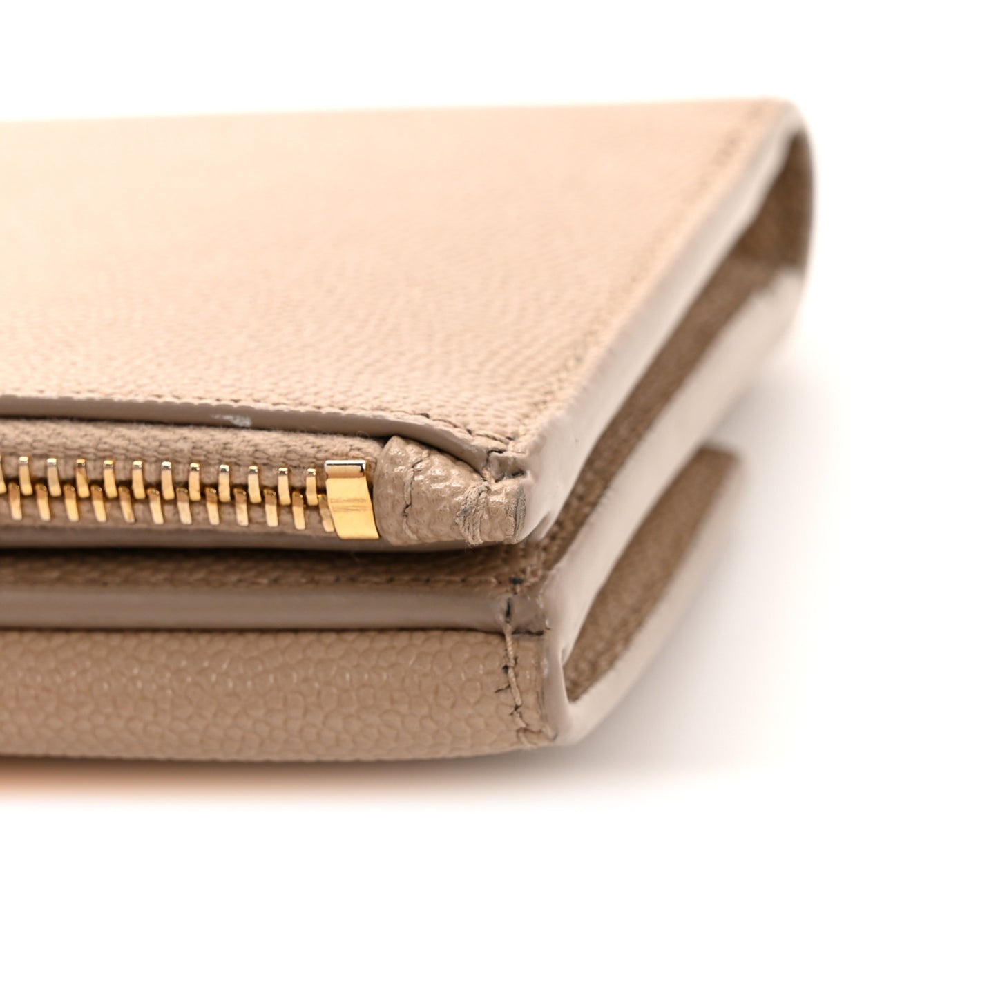 Grain De Poudre Monogram Uptown Compact Wallet Dark Beige