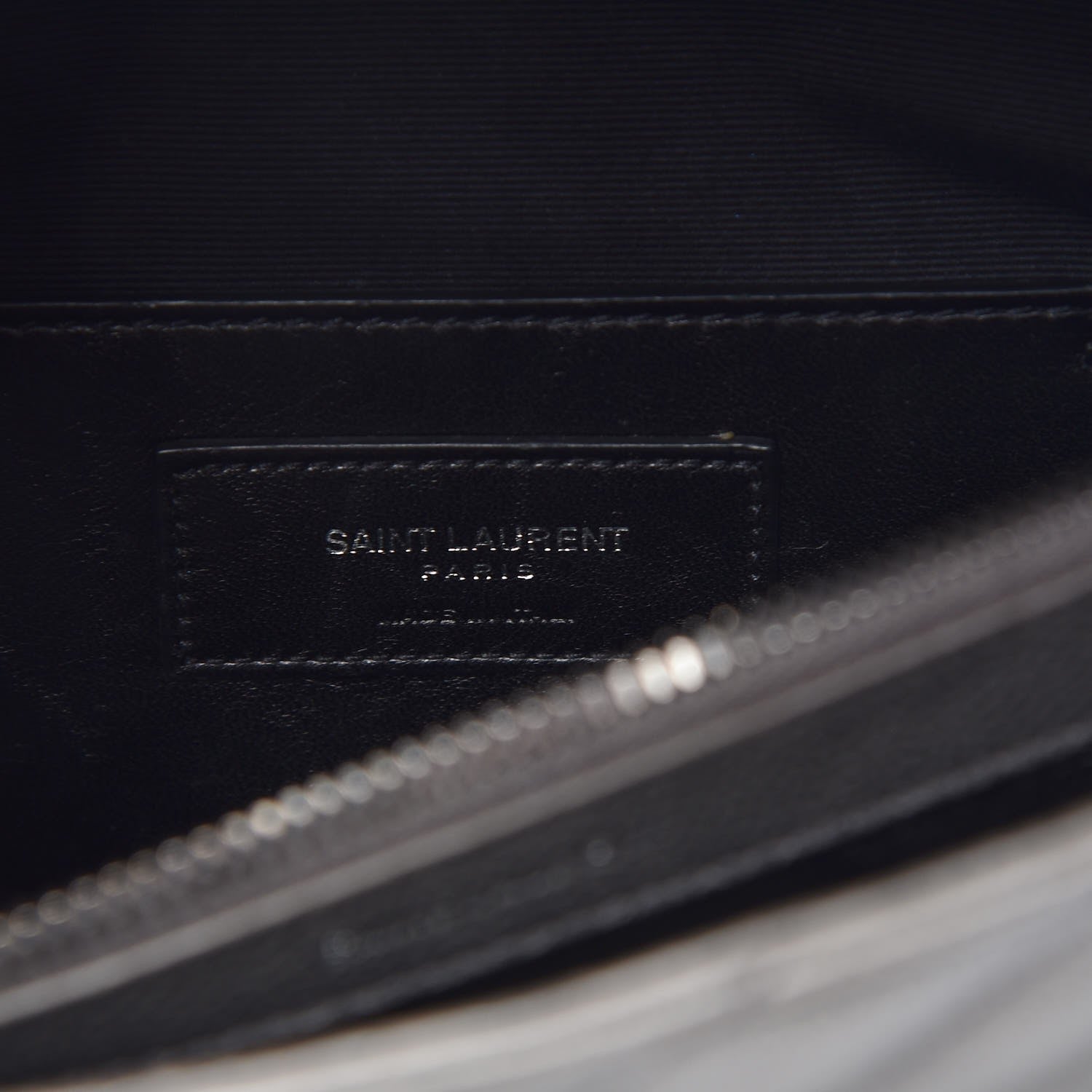Saint Laurent Sheepskin Matelasse Chevron Monogram Large College Satchel Dark Anthracite 6 of 6