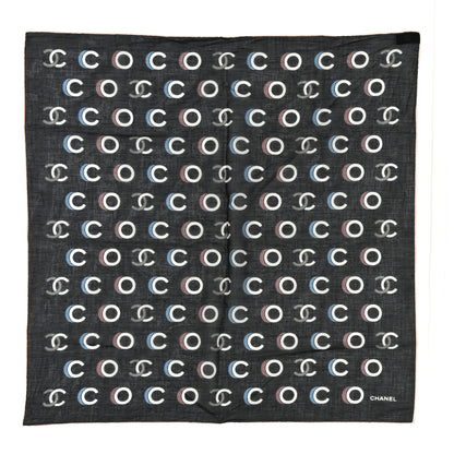 Chanel Cotton CC Coco Bandana Black Ecru 1 of 4