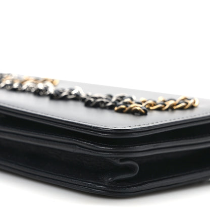 Chanel Calfskin Chain 20s Signe Wallet on Chain WOC Black 11 of 14