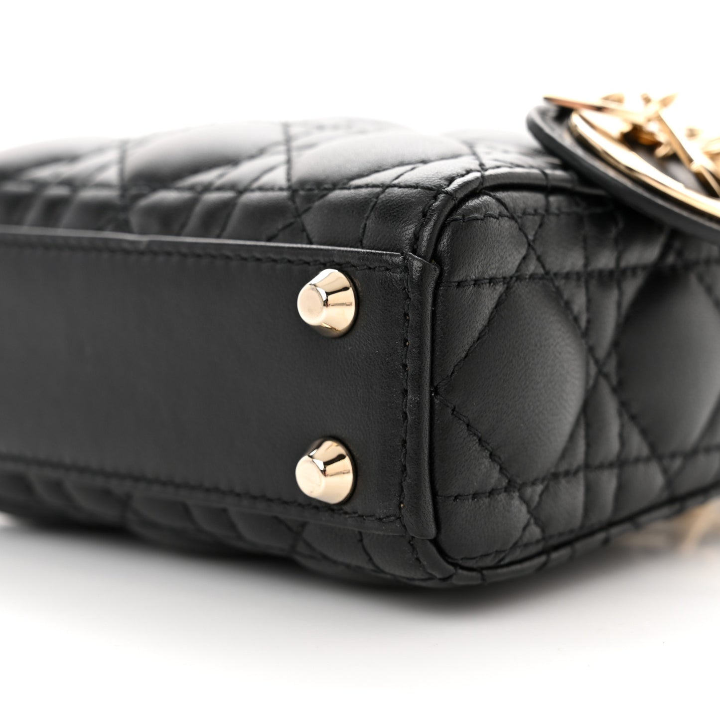 Lambskin Cannage Micro Lady Dior Black