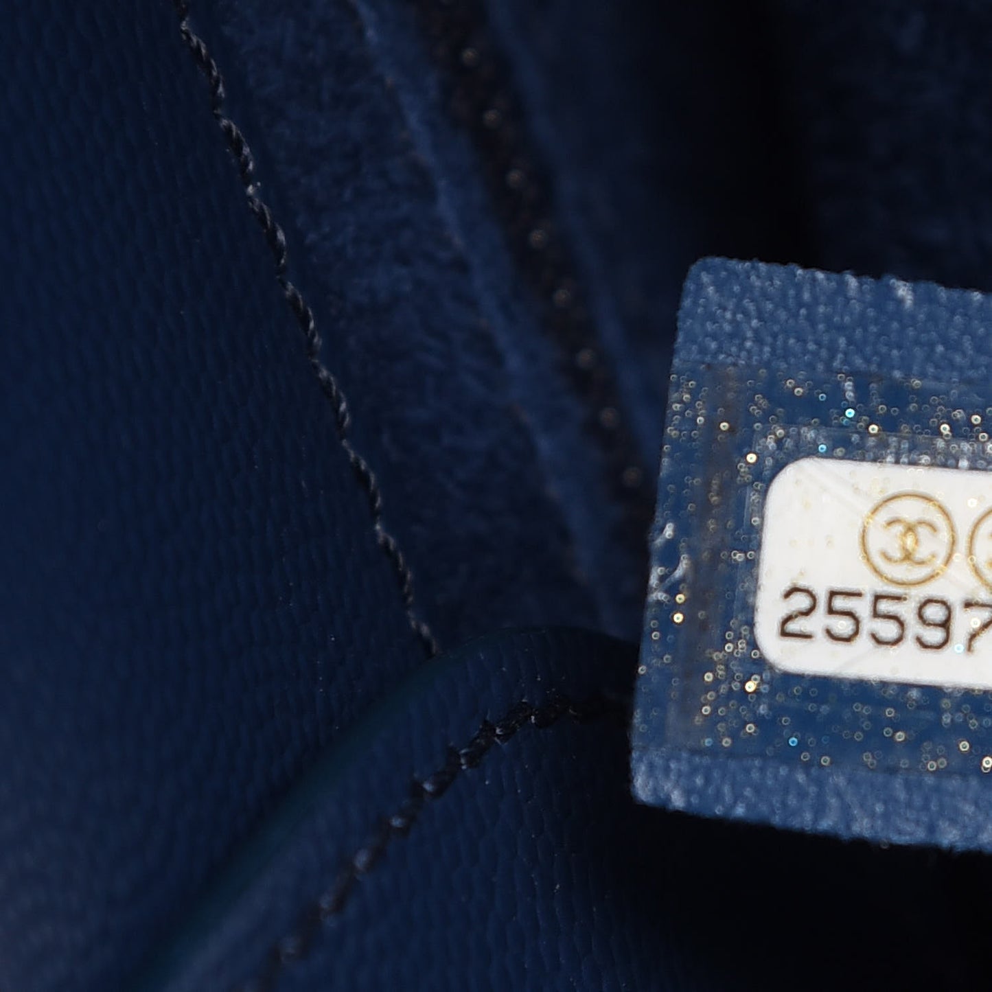 Caviar Small Studded Deauville Tote Navy