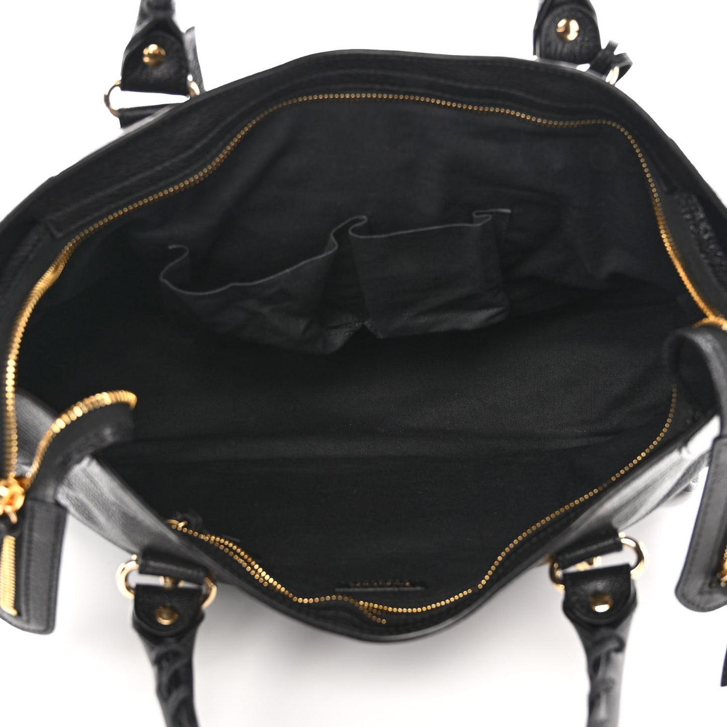 Chevre Gold Metallic Edge Hardware City Black