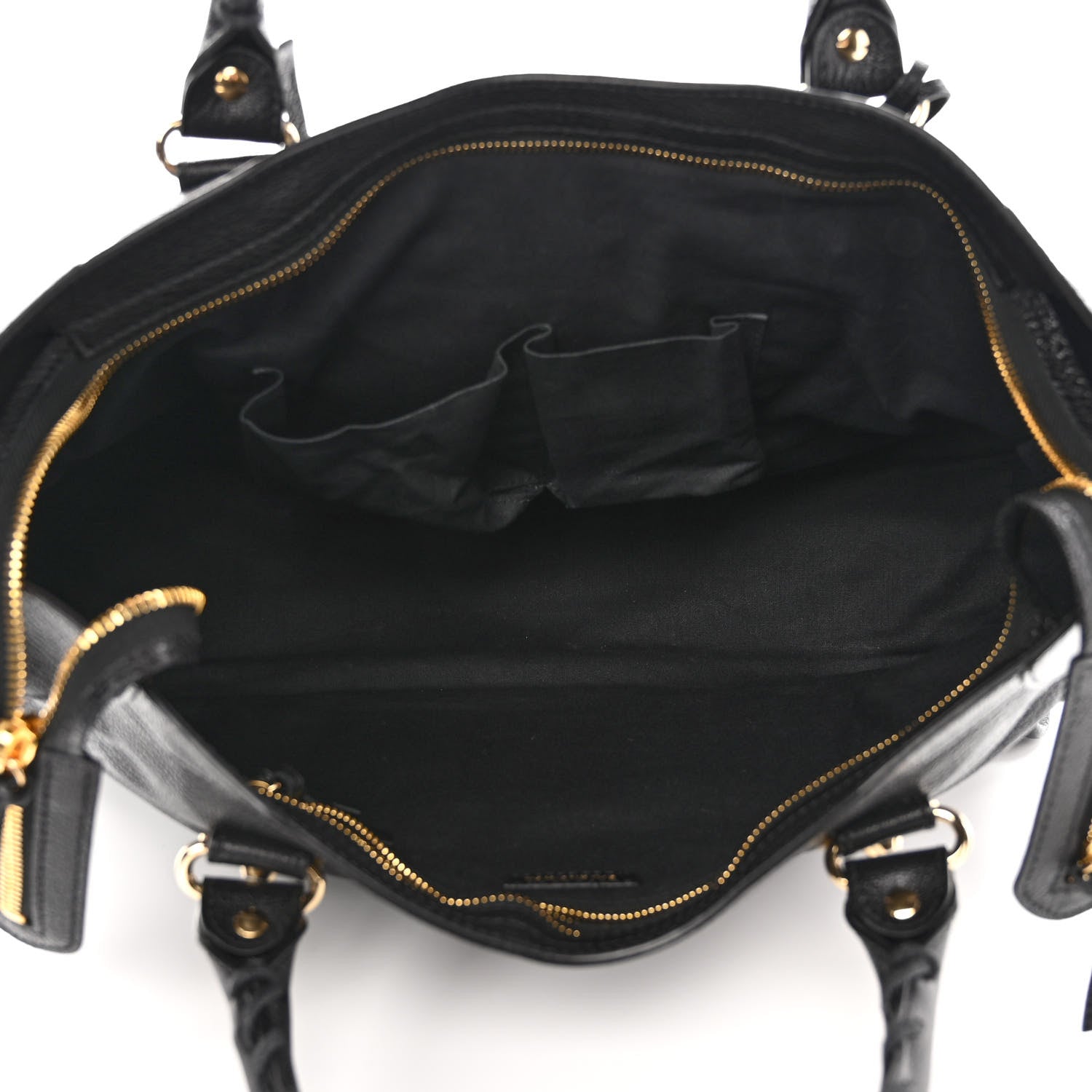 Balenciaga Chevre Gold Metallic Edge Hardware City Black 5 of 9