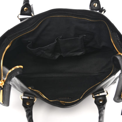 Balenciaga Chevre Gold Metallic Edge Hardware City Black 5 of 9