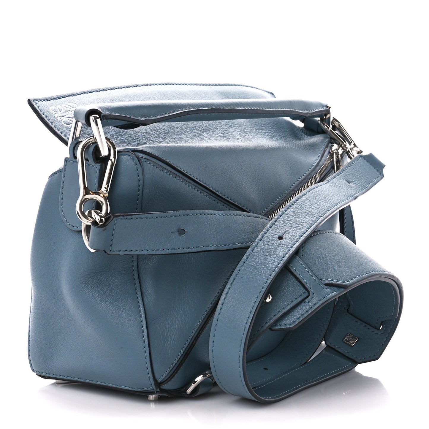 Calfskin Small Puzzle Bag Light Bue