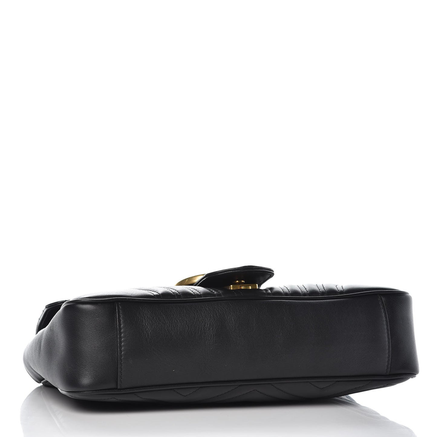 Calfskin Matelasse Medium GG Marmont Shoulder Bag Black