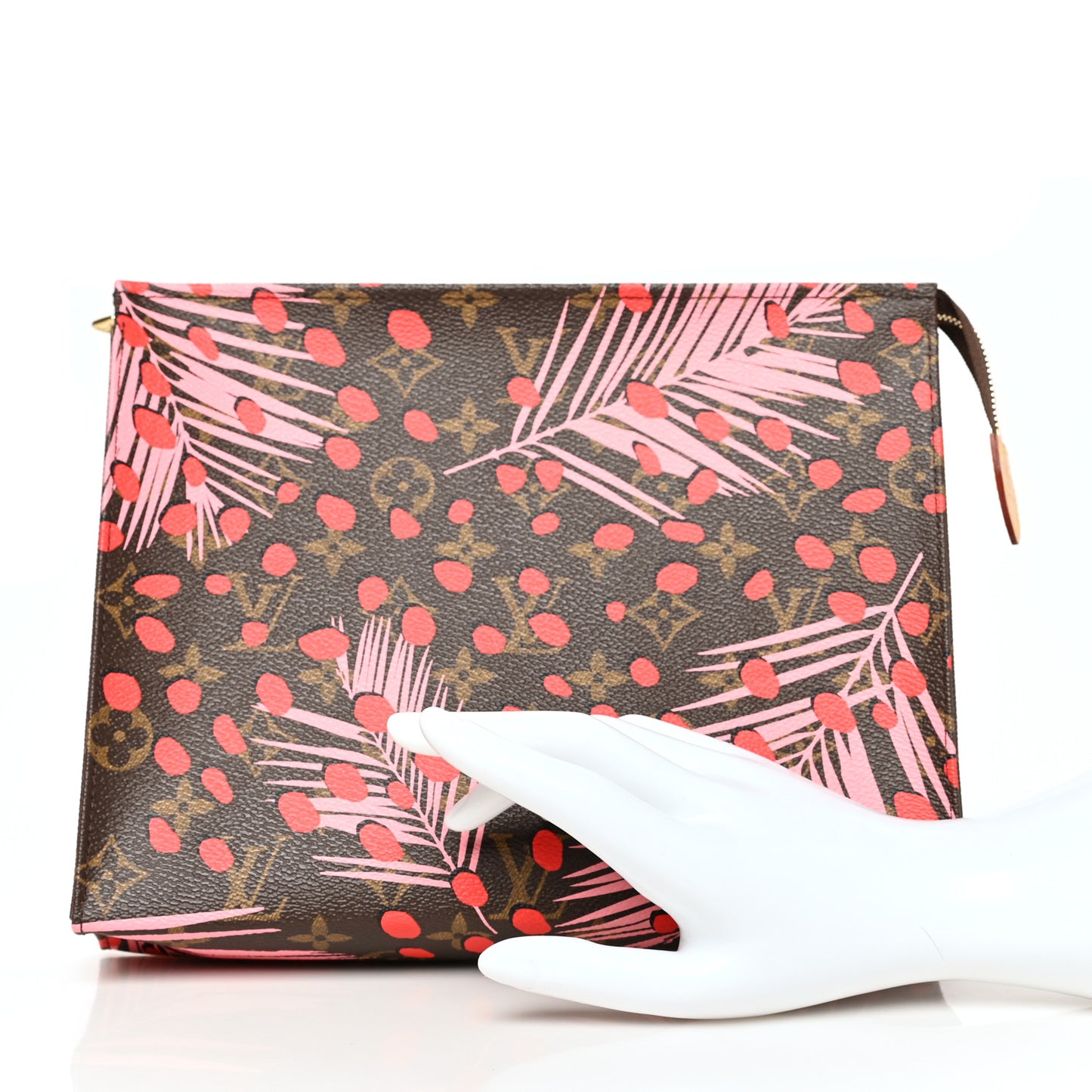 Monogram Jungle Dots Toiletry Pouch 26 Sugar Pink Poppy