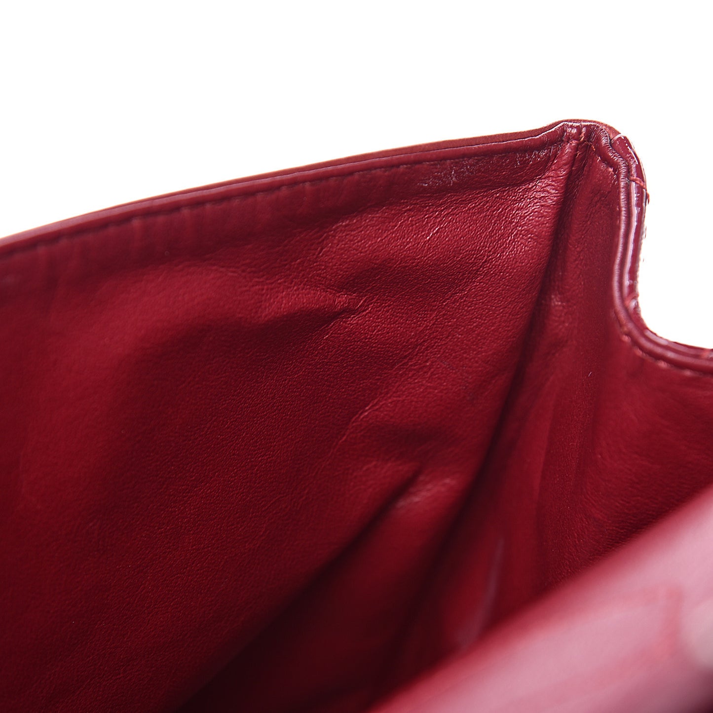 Distressed Patent Quilted 2.55 Reissue 227 Flap Red