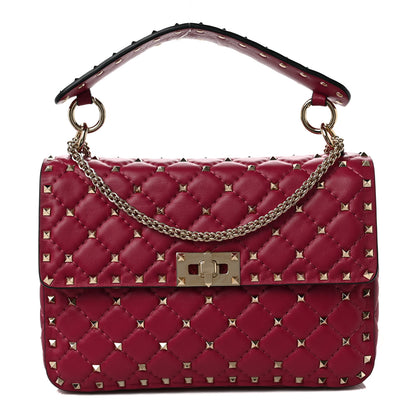 Valentino Garavani Nappa Medium Rockstud Spike Shoulder Bag Camelia 1 of 9