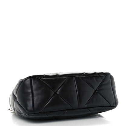 Prada Nappa Re-Nylon Triangle Quilted Patchwork System Shoulder Bag Black 4 of 12