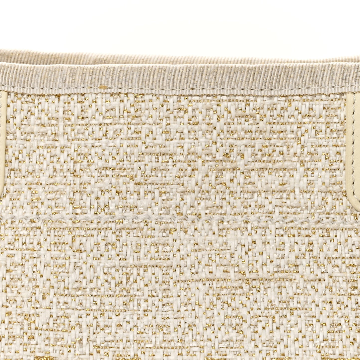 Woven Straw Raffia Small Deauville Tote Light Beige