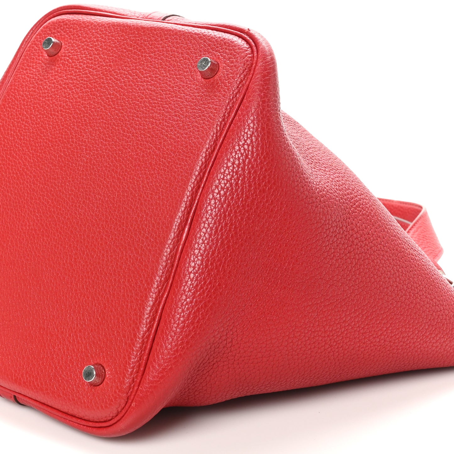 Taurillon Clemence Picotin Lock 22 MM Rouge Casaque