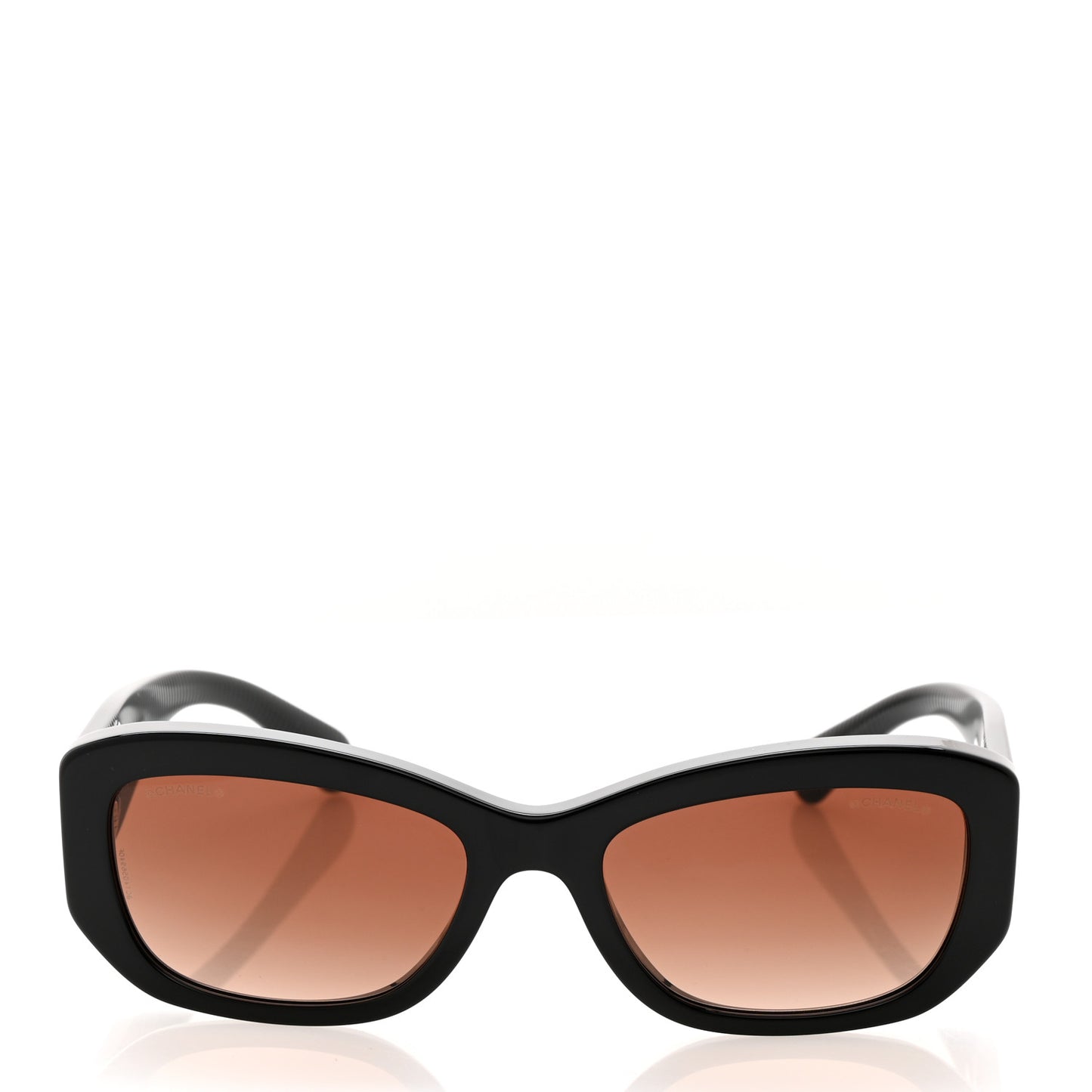Acetate Rectangle Sunglasses 5493 Black Brown
