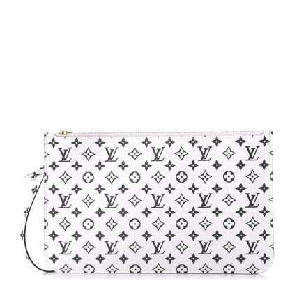 Louis Vuitton Monogram Giant Neverfull MM GM Pochette White 1 of 8
