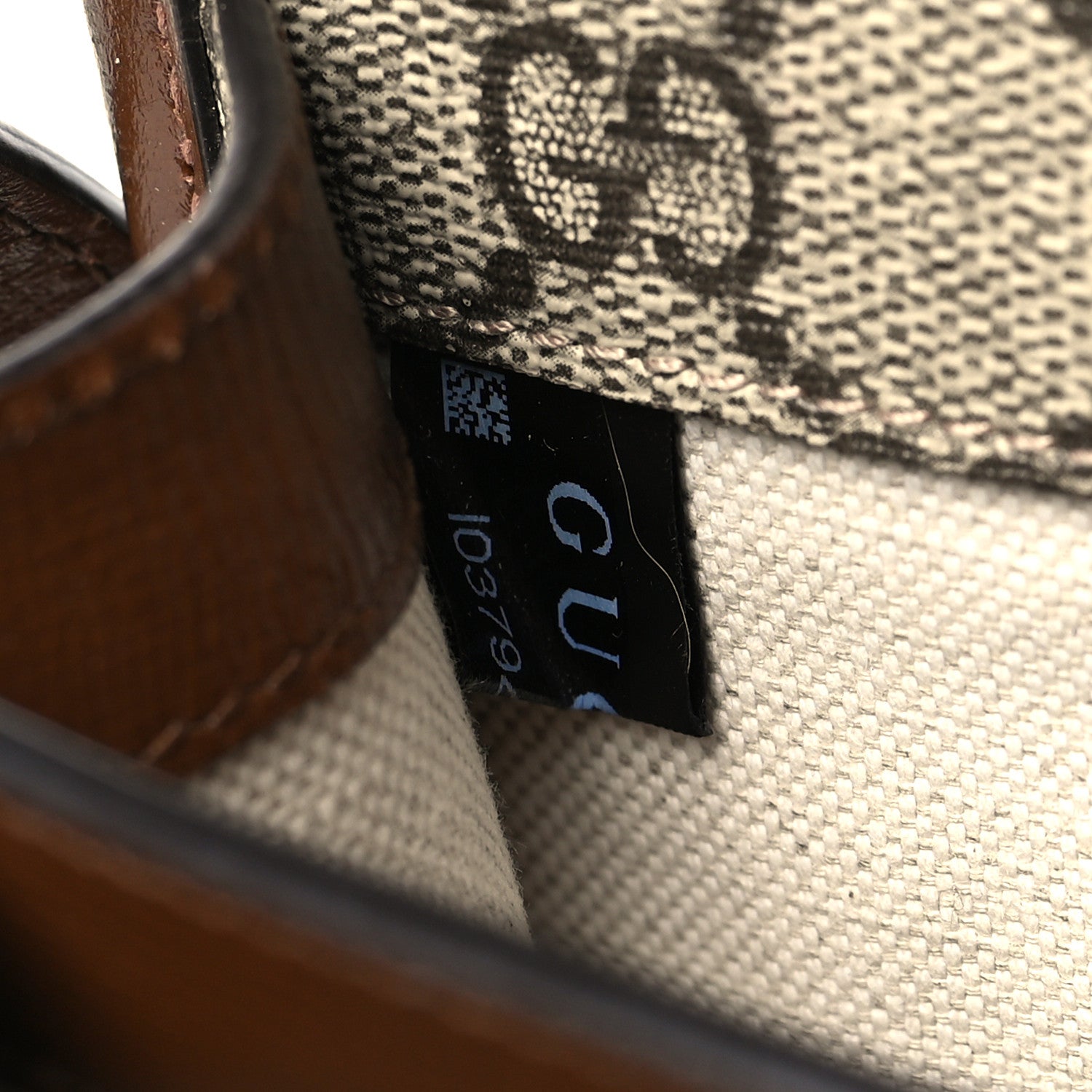 Gucci GG Supreme Monogram Azalea Calfskin Mini Retro Interlocking G Flap Shoulder Bag Beige Ebony Brown Sugar 8 of 11