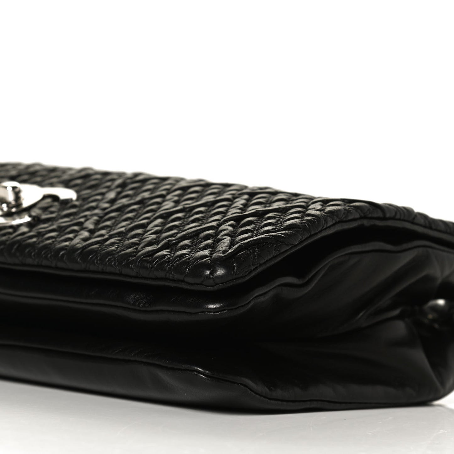 Lambskin Astrakan Single Flap Black