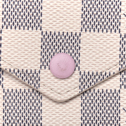 Louis Vuitton Damier Azur Victorine Wallet Rose Ballerine 11 of 11