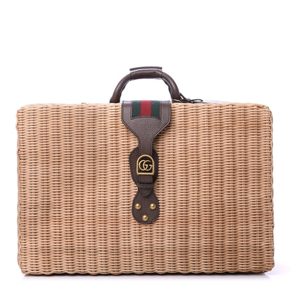 Gucci Wicker Web Suitcase 1 of 12