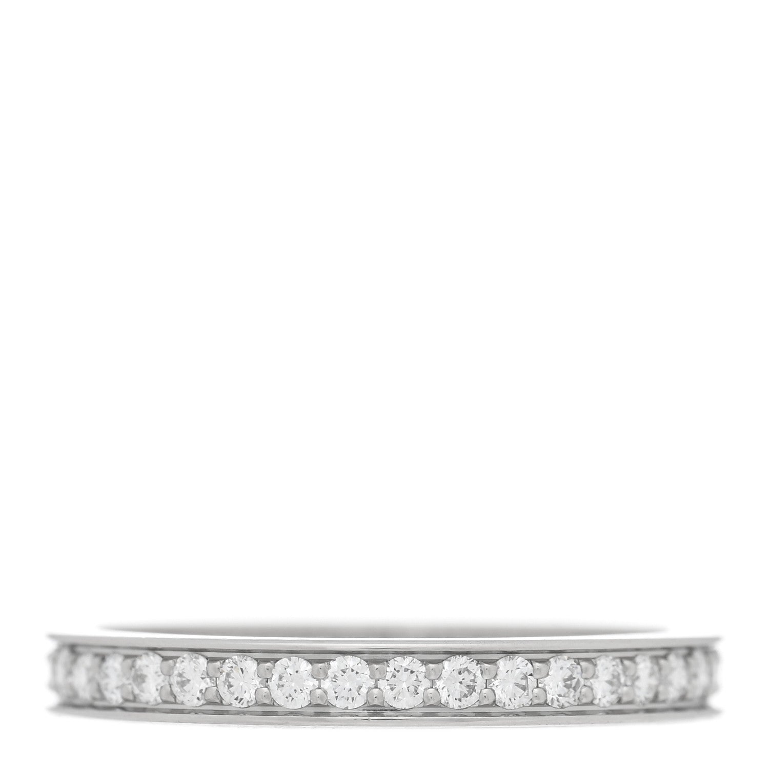 Cartier Platinum Diamond 2.4mm Ballerine Wedding Band Ring 50 5.25 3 of 5