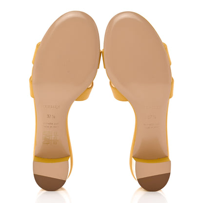 Hermes Epsom Oasis Sandals 37.5 Jaune Sable 5 of 16