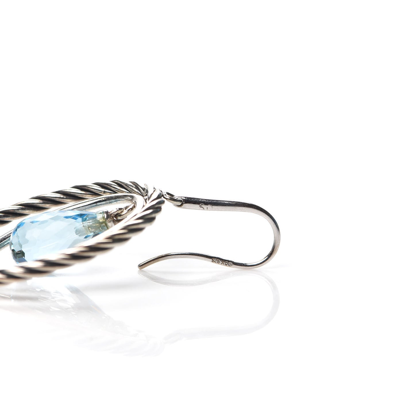 Sterling Silver Blue Topaz Mobile Drop Earrings