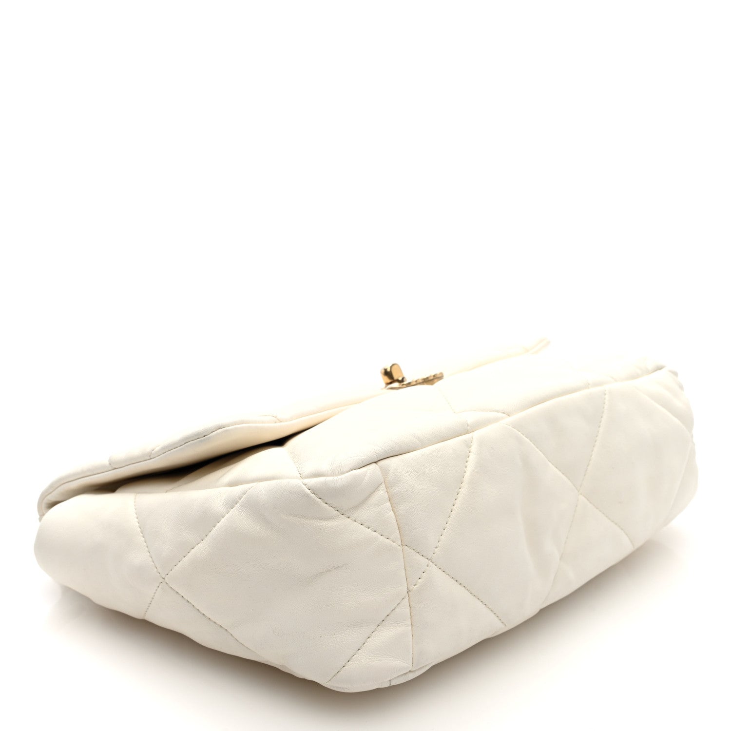 Chanel Lambskin Quilted Large Chanel 19 Flap White 4 of 10