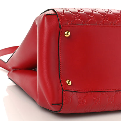 Gucci Soft Guccissima Top Handle Bag Red 8 of 9