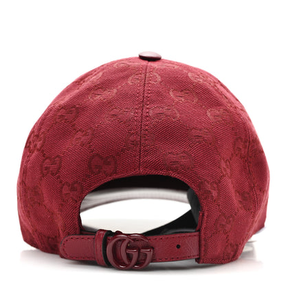 Gucci Calfskin New Canvas GG Monogram Baseball Hat L Bordeaux 5 of 9