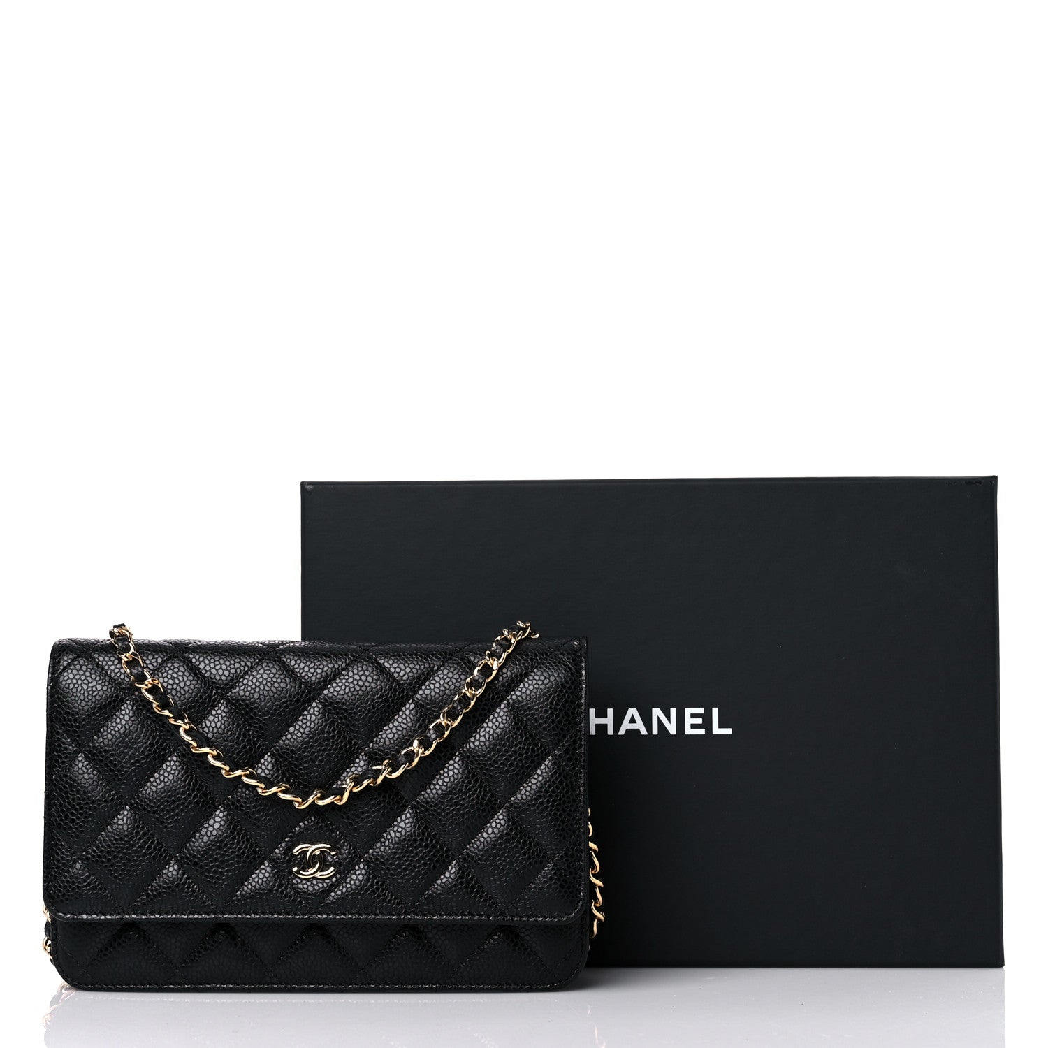 Chanel Caviar Quilted Wallet On Chain WOC Black 11 of 11