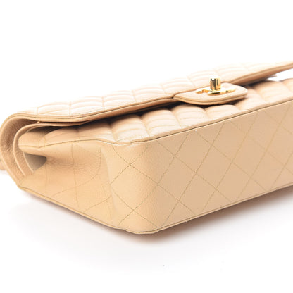 Chanel Caviar Quilted Medium Double Flap Beige Clair 9 of 10
