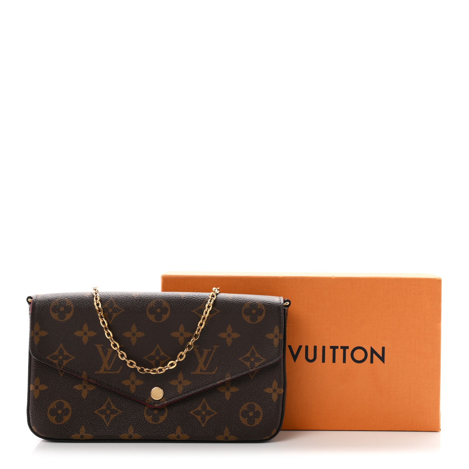 Louis Vuitton Monogram Pochette Felicie Chain Wallet Fuchsia 12 of 12