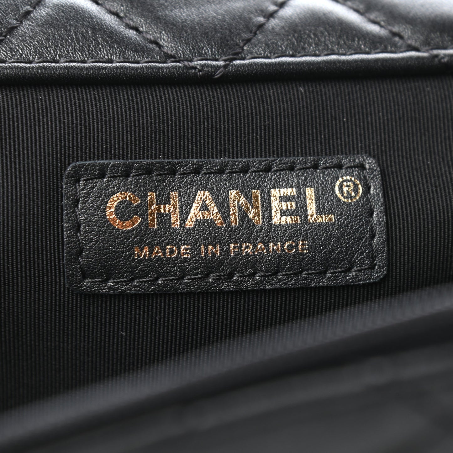 Metallized Calfskin Quilted XXL Travel Flap Bag Black