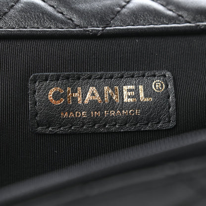 Chanel Metallized Calfskin Quilted XXL Travel Flap Bag Black 6 of 10