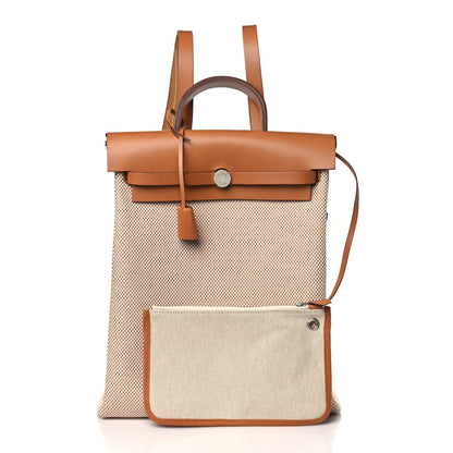 Hermes Vache Hunter Criss Viking Herbag a Dos Retourne Backpack Ecru Beige Naturel 3 of 12