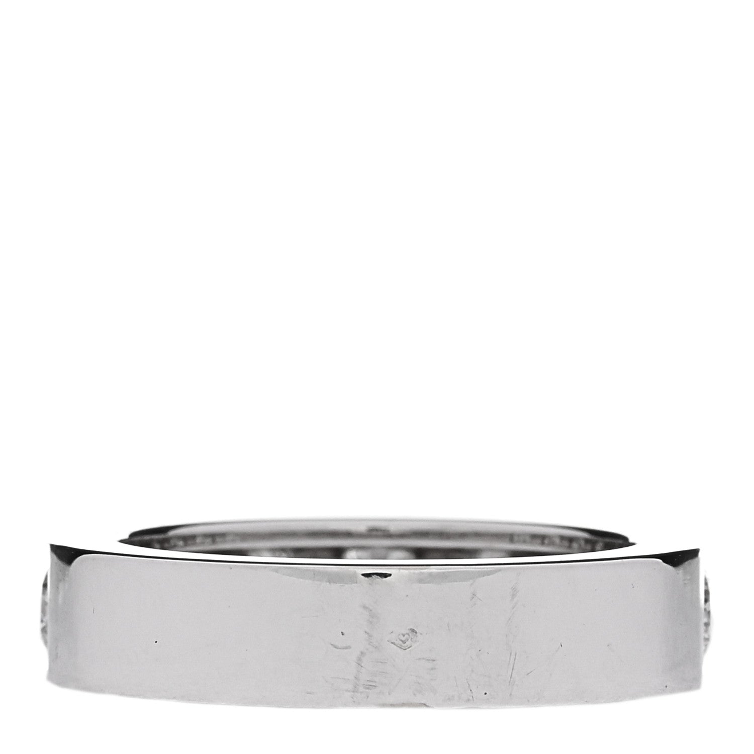 Cartier 18K White Gold Diamond Tectonic Band Ring 54 7 3 of 4