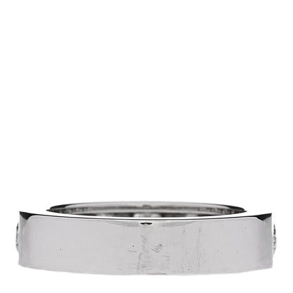 Cartier 18K White Gold Diamond Tectonic Band Ring 54 7 3 of 4