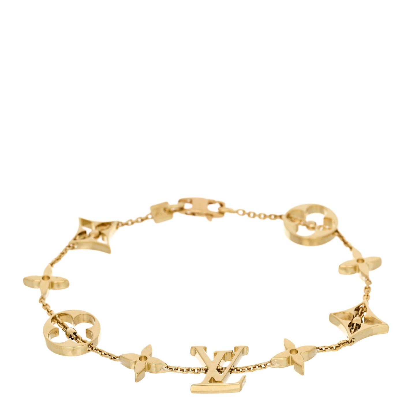18K Yellow Gold Idylle Blossom Monogram Bracelet