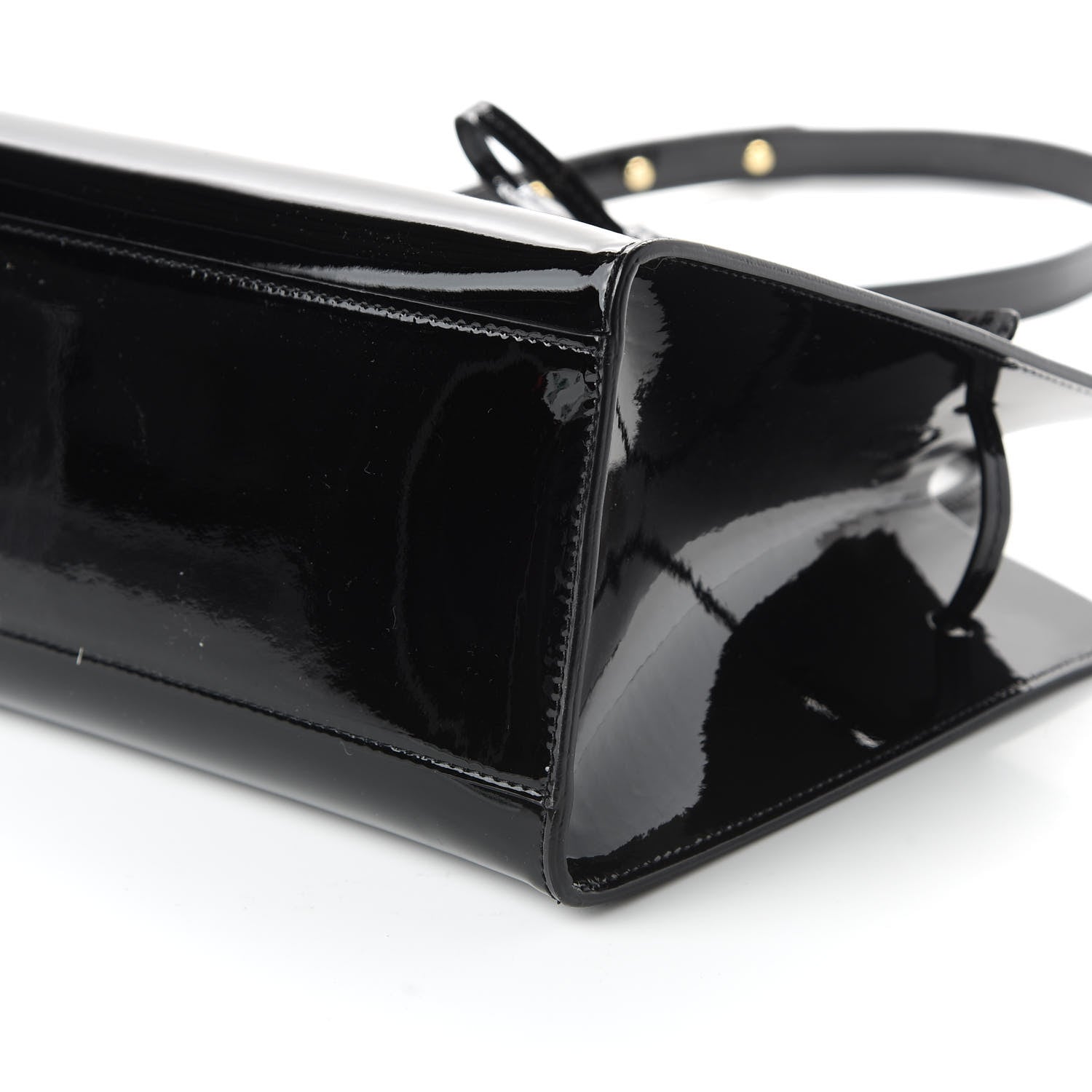 Mansur Gavriel Patent Mini Sun Bag Black 7 of 9