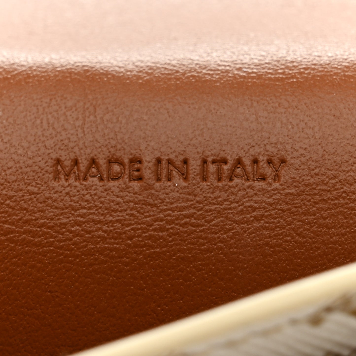 Triomphe Canvas Lambskin Phone Pouch With Flap White Tan
