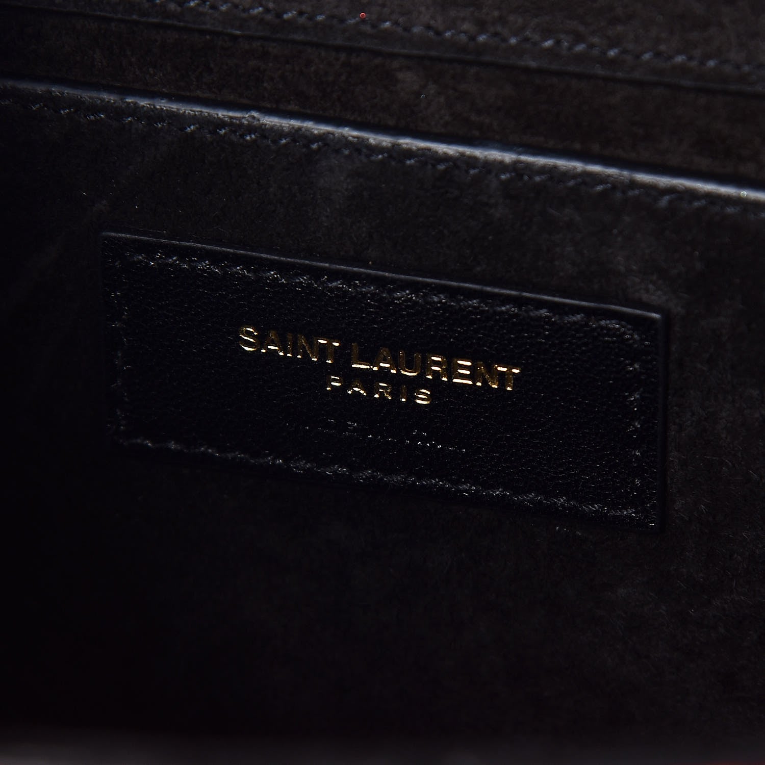 Saint Laurent Metallic Calfskin Small Classic Monogram Kate Satchel Red 8 of 8