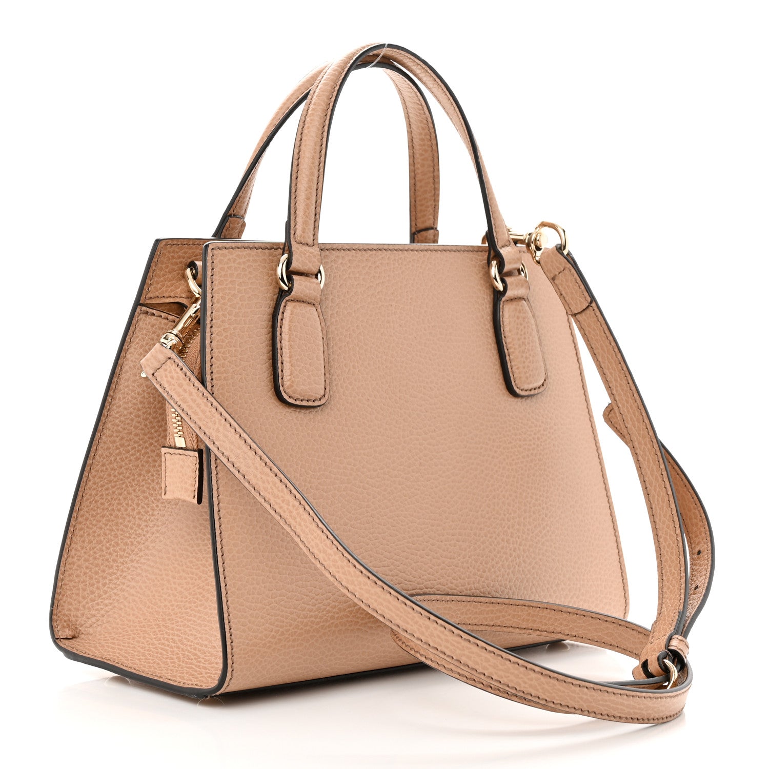 Gucci Dollar Calfskin Medium Soho Top Handle Satchel Camelia 3 of 10