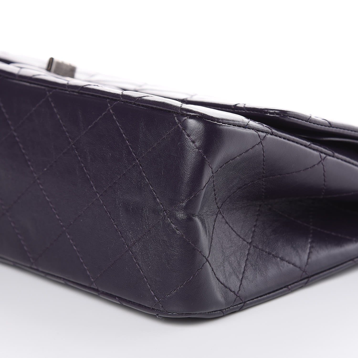 Chanel Aged Calfskin Quilted 2.55 Reissue 227 Flap Dark Purple 9 of 12